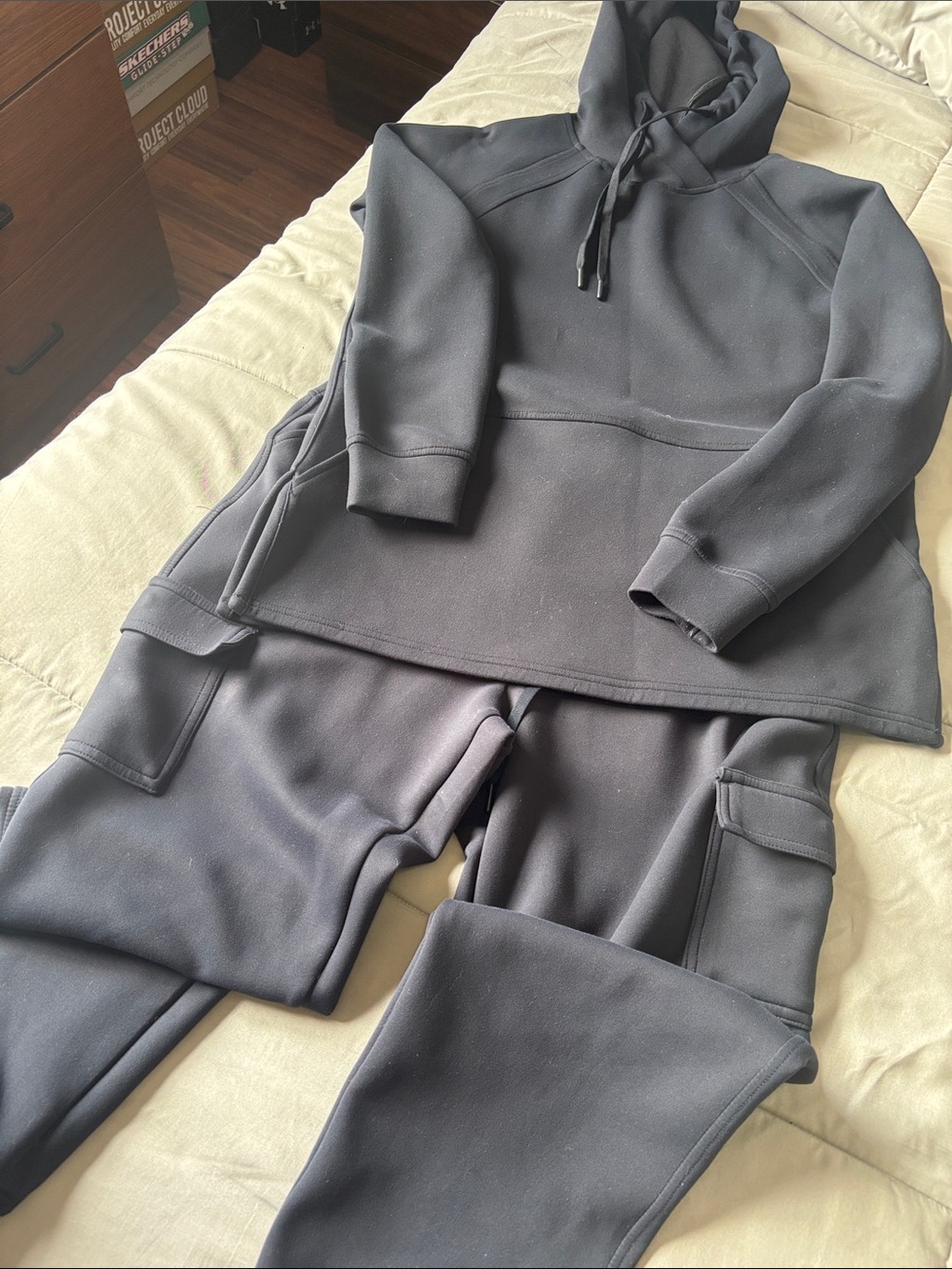 Women's Dark Gray Cargo Sweatpants - Comfort Jogger